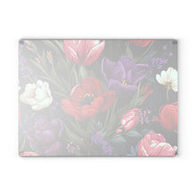 Load image into Gallery viewer, Deep Tulips Glass Cutting Board
