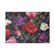 Load image into Gallery viewer, Deep Tulips Glass Cutting Board
