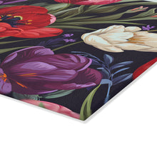 Load image into Gallery viewer, Deep Tulips Glass Cutting Board
