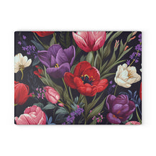 Load image into Gallery viewer, Deep Tulips Glass Cutting Board
