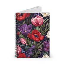 Load image into Gallery viewer, Deep Tulips Spiral Notebook
