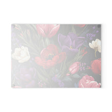 Load image into Gallery viewer, Deep Tulips Glass Cutting Board
