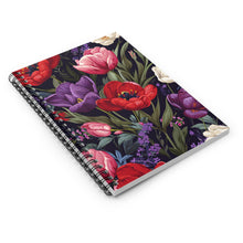 Load image into Gallery viewer, Deep Tulips Spiral Notebook
