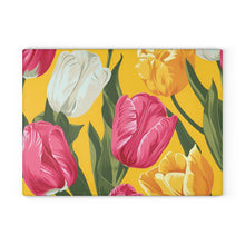 Load image into Gallery viewer, Sunny Day Tulips Glass Cutting Board
