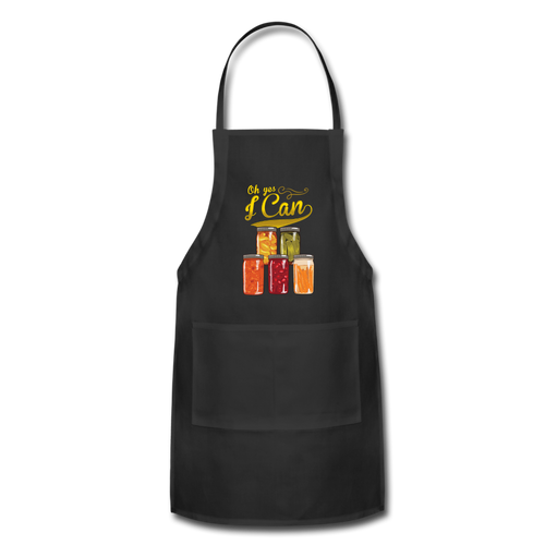 Oh Yes I Can Tee Adjustable Apron - black